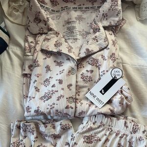 Nine West Mauve Floral Pajama Set